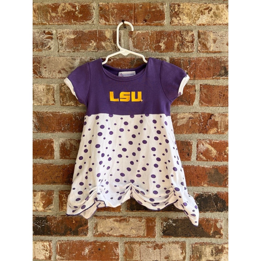LSU tigers polka dot dress 2t